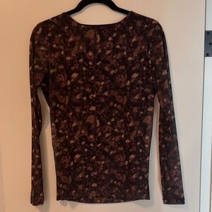 Patterned Mesh T-Shirt (lined)